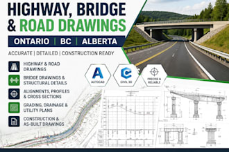do ontario bc ab highway drawings bridge drawings with road plans