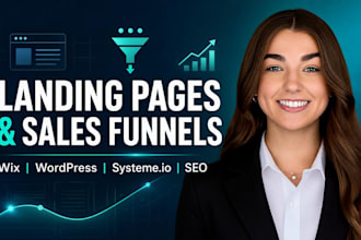 design sales funnel, landing page, wix, wordpress gohighlevel website