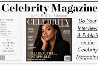 publish your interview in a celebrity magazine sites