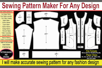 create sewing patterns for sportswear garments