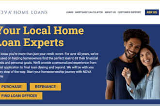 build wix home loan website loan application website refinance broker website