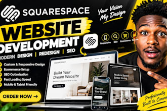 squrespace website development modern website design redesign square space seo