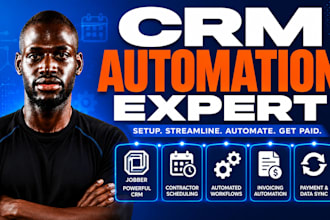 setup jobber CRM automation for contractor scheduling workflow invoicing sync
