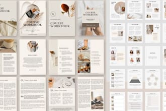 design ebook workbook journal planner brochure travel guide canva ebook design