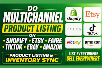 do multichannel product listing on shopify etsy faire tiktok ebay inventory sync