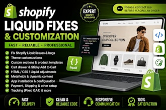 fix shopify bugs and liquid code issues