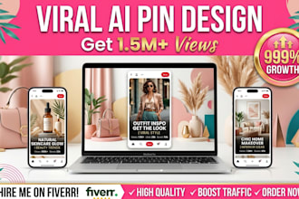viral ai pinterest pin design and account management