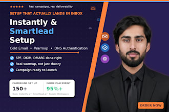 setup instantly ai or smartlead for cold email outreach