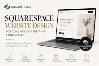 design squarespace life business coach consultant online membership website