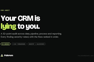 audit your hubspot or salesforce CRM and show you what is broken