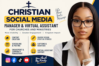 be your christian social media manager and VA for churches and ministries