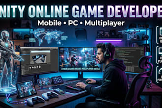 create unity multiplayer game for android, ios, and PC