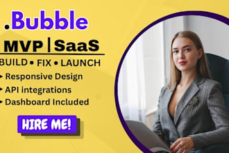 design bubble website bubble mvp bubble app bubble saas bubble developer