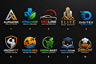 design modern unique 3d business logo