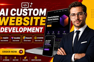 do replit, lovable, base44,  ai custom website development