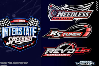 design car racing and automotive logo