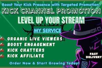 promote your kick channel with organic marketing for real audience growth