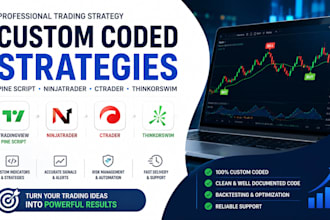 code custom tradingview pinescript, ninjatrader, ctrader, thinkorswim strategies