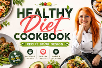 write a healthy diet cookbook design and format cookbook recipe direction