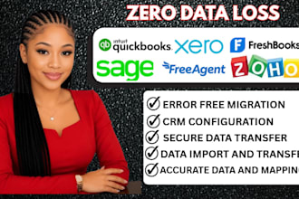 do data migration for quickbooks, freshbooks, xero, sage, karbon ,wave