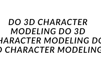 do 3d character modeling