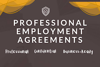 draft employment contracts, nda and freelancer agreements professionally