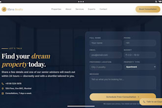 design a modern real estate business website