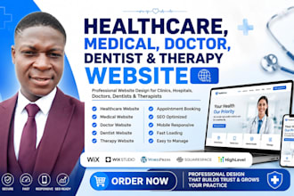 design a healthcare, medical, doctor, dentist and therapy, counselor website