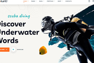 design wix scuba diving website diving school snorkeling tour website