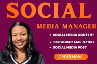be your active social media maketing manager content creator social media ads
