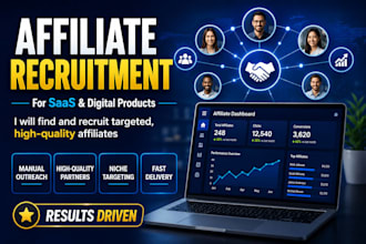 recruit high quality affiliates for your product or saas