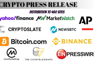 do crypto blockchain press release writing and distribution with seo backlinks