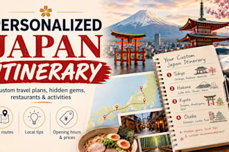 create a personalized japan itinerary with hidden gems