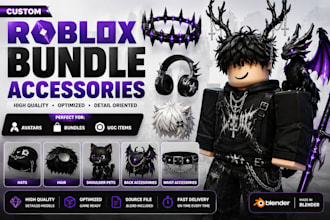 create custom roblox bundle accessories in blender for ugc and avatars