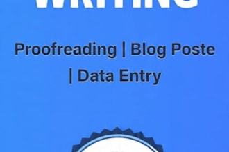 write and proofread articles for your blog