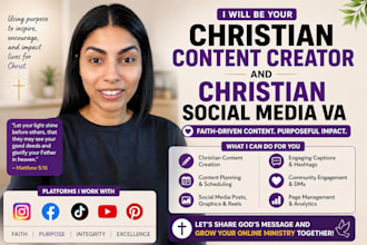 be your christian content creator and christian social media VA virtual assist