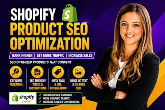 shopify product SEO optimization to improve google rankings and increase sales