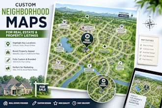 design custom neighborhood maps for real estate and property listing