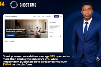build ghost cms website, customize ghost cms newsletter, setup ghost cms blog