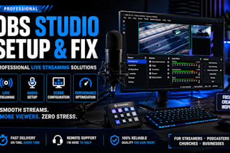 setup and fix obs studio for professional live streaming
