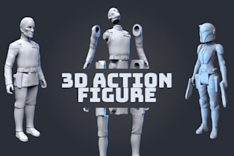 custom 3d articulated figure, 3d action figure, 3d figurine, 3d printing