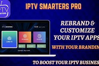 professionally rebrand and customize best iptv android app apk, iptv logo