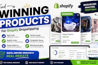 find winning shopify dropshipping products with supplier links
