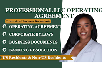 prepare your llc operating agreement and professional business documents
