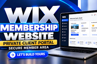 create wix membership website private client portal secure member area