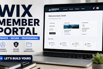 create wix membership website private client portal secure member area