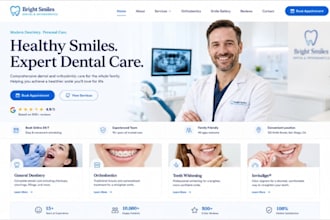 design wix dentist website wix dental clinic orthodontist website hospital web