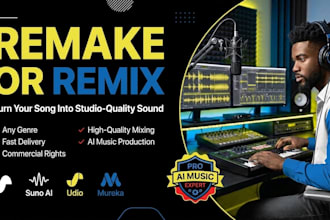 fix remake remix suno ai udio mureka song and change ai vocal to your own