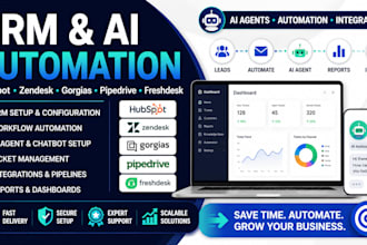 set up hubspot, zendesk, freshdesk CRM with ai automation