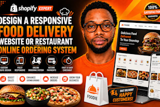 design a responsive restaurant website with online ordering